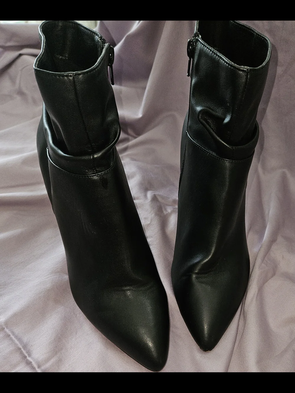 XOXO Black Ankle Booties with Side Zip - Picture 5 of 6